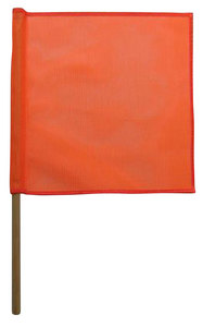 FLAG ORANGE 18 INX18 INMESH WITH 24 INCH DOWEL - Miscellaneous